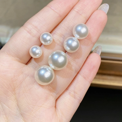 Orecchini a Bottone in Argento Sterling S925 Con Perla Artificiale Rotonda Per Donna Gioielli Eleganti Con Perno in Argento 925