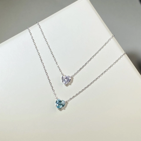 Collar con Colgante de Corazón de Plata de Ley S925 para Mujer Piedra de Moissanita Elegante Joyería de Strass Regalo