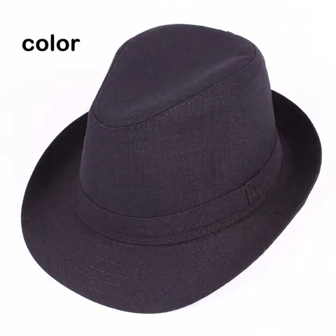 Classic Unisex Fedora Jazz Hat Suit Fabric Solid Color Short Brim Stage Performance Dance Hat For Men Women