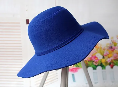 Sombrero Fedora de Ala Ancha Retro para Mujer de Imitación de Lana Con Lazo Elegante Color Sólido Moda Otoño Invierno Sombrero de Vestir