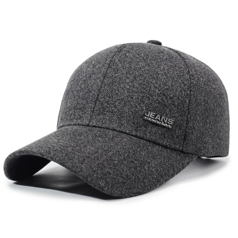 Berretto da Baseball in Misto Cotone per Uomo Cappello da Sole Estivo Caldo Invernale Con Etichetta in Metallo Ricamo M Regolabile