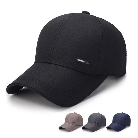 Gorra de Béisbol de Algodón y Poliéster de Color Sólido para Hombre Ajustable Sombrero de Sol Deportivo Transpirable Casual
