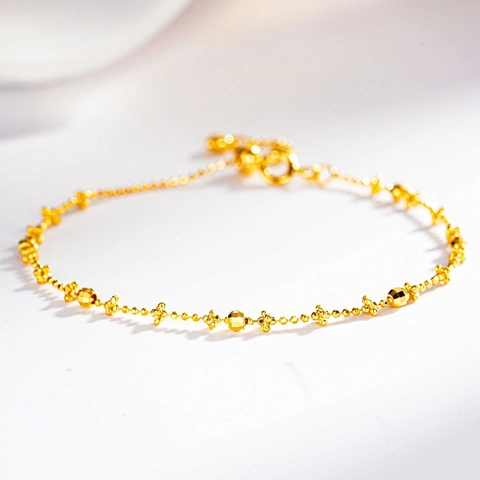 925 Sterling Silver Bead Bracelet For Women Adjustable Minimalist Gold Silver Plated Heart Pendant Dainty Fine Jewelry