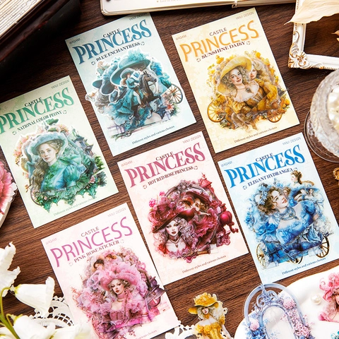 Vintage European Princess PET Stickers For Scrapbooking Journaling Retro Figures Floral DIY Aesthetic Stationery Art Material