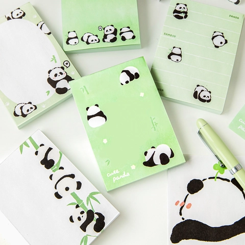 Blocco Note in Carta a Forma di Panda Gigante dei Cartoni Animati Kawaii Bambù Decorativo per Scrapbooking Ufficio Scuola