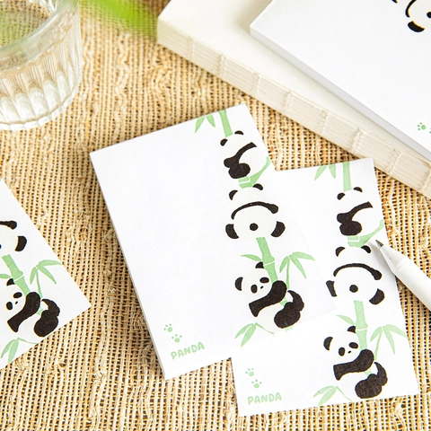 Blocco Note in Carta a Forma di Panda Gigante dei Cartoni Animati Kawaii Bambù Decorativo per Scrapbooking Ufficio Scuola