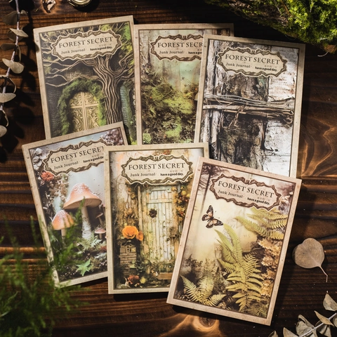 Série Secret de la Forêt Ensemble de Papier de Matériel Junk Journal Thème Forêt Vintage Scrapbooking DIY Papier Déco