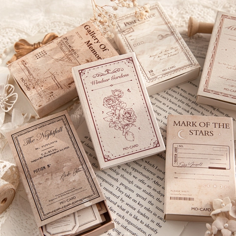 Retro Streichholzschachtel Aufkleber Vintage Weißes Kraftpapier Dekorative Etiketten Für Scrapbooking Journaling DIY Kunsthandwerk