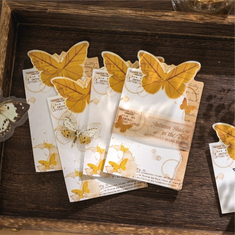 Bloc de Notas Vintage con Forma de Mariposa para Scrapbooking Blocs de Notas Decorativos para Embellecimiento de Diario DIY Papelería Arte y Manualidades