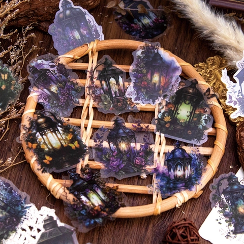 Magic World Vintage Gothic PET Stickers Mysterious Dark Potion Witch Theme Waterproof Scrapbooking Journal Decoration Collection