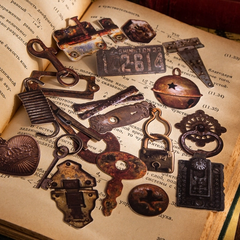 Vintage Scrapbooking Karton Aufkleber Industrie Steampunk Stil Aufkleber Für DIY Journaling Ästhetische Bastelbedarf