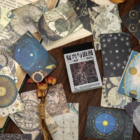 Libro di Adesivi Vintage in Carta Washi Renaissance Romance Farfalla Fiore Universo Motivo DIY Journal Adesivi Decorativi