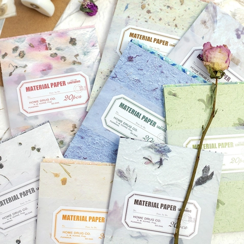 Vintage Material Papier Scrapbooking Zubehör Für DIY Journaling Dekoration Floral Botanische Muster Sortierte Kunst Handwerk Papier