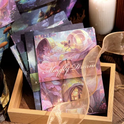 Vintage Dreamland Aesthetic Decorative Paper Magic Forest Mushroom Fairy Tale Journaling Scrapbooking Stationery Supplies