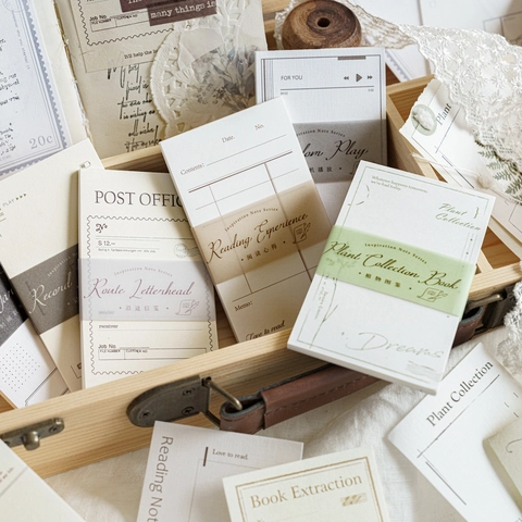 Blocchi Note in Carta Speciale Vintage Retrò Serie Inspiration Note per Scrapbooking Fai da Te Journaling Carta Decorativa