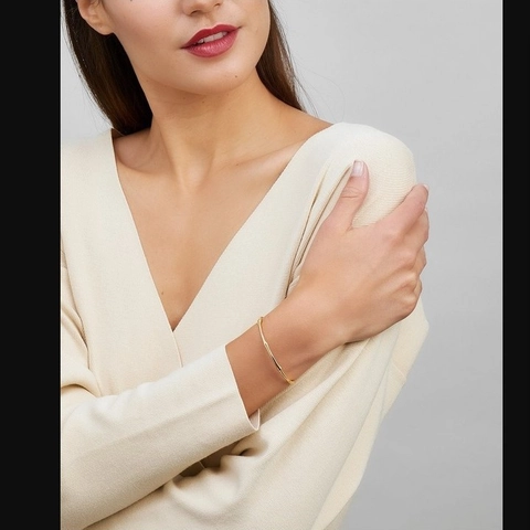Minimalistischer Messing Vergoldeter Bambusknoten Offener Armreif Für Damen Einfaches Elegantes Verstellbares Dünnes Armband