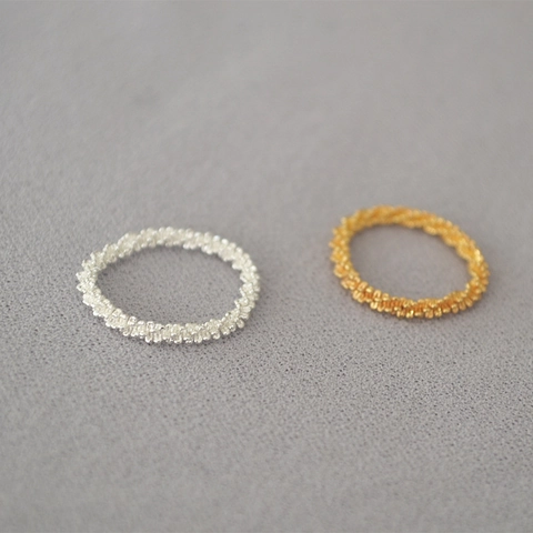 Minimalistischer Kupfer Ring Mit Webtextur Für Damen Eleganter Gold Silber Vergoldeter Stapelbarer Geometrischer Finger Schmuck