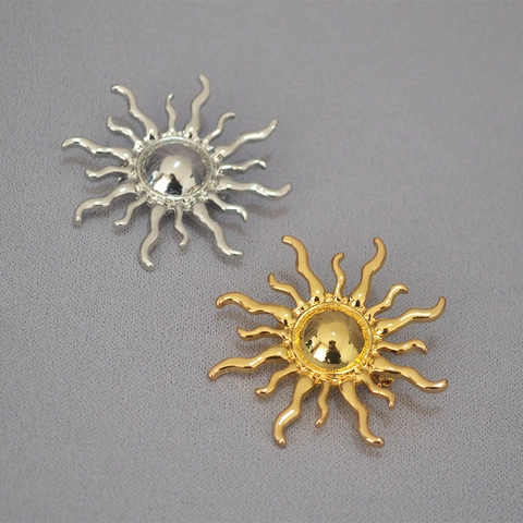 Minimalista Spilla a Raggi di Sole in Ottone Placcato Oro per Donna Vintage Spilla per Cappotto Accessori per Gioielli
