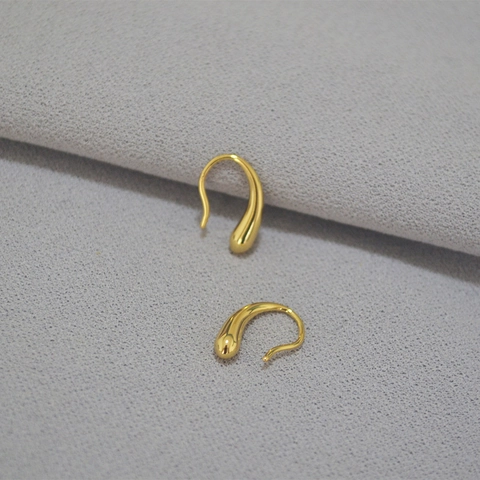 Orecchini a Goccia in Rame Minimalisti per Donna Lucidati a Specchio Elegante Goccia d'Acqua Gioielli Pendenti per Tutti i Giorni