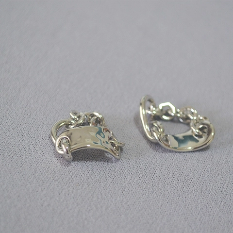 Original Nische Unregelmäßiger Kupfer Kettenring Für Damen Gehämmerte Textur Industrieller Minimalistischer Mode Schmuck Zeigefingerring