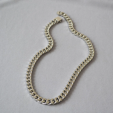 Hip Hop Stainless Steel Cuban Link Necklace For Men Women Heavy Polished Chain Punk Style Streetwear Fashion Jewelry Accessory