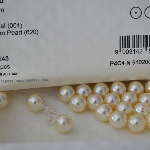 Orecchini a Bottone con Perla Artificiale Minimalisti Con Perno in Argento Sterling 925 Gioielli Tondi Vintage per Donna