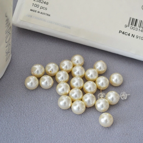 Orecchini a Bottone con Perla Artificiale Minimalisti Con Perno in Argento Sterling 925 Gioielli Tondi Vintage per Donna