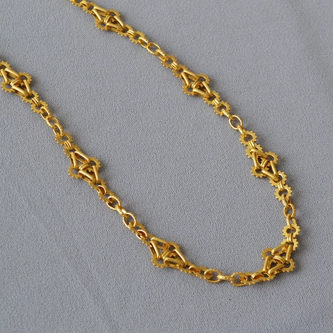 Collana Lunga In Ottone Placcato Oro A Ingranaggi Meccanici Per Donna Catena Per Maglione In Stile Industriale Vintage Gioielli Fatti A Mano