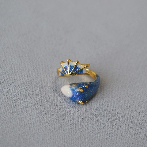 Vergoldeter Kupfer Dinosaurier Emaille Verstellbarer Ring Für Damen Herren Kreativer Drache Offener Ring Mode Schmuck