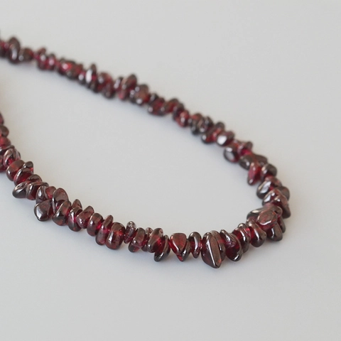 Collana Choker in Perline di Granato Naturale Irregolare Con Catena in Lega Placcata Oro Per Donna Gioielli Retro Eleganti