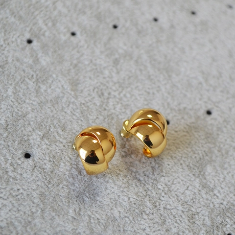 Minimalistische Messing Verflochtene Ohrstecker Mit 925 Sterlingsilber Stift Elegante Gold Silber Plattierte Schmuck Damen
