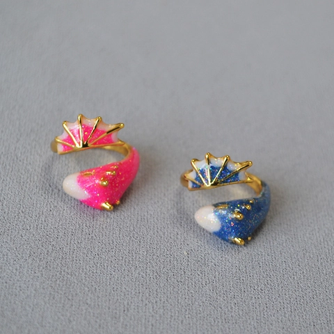 Vergoldeter Kupfer Dinosaurier Emaille Verstellbarer Ring Für Damen Herren Kreativer Drache Offener Ring Mode Schmuck