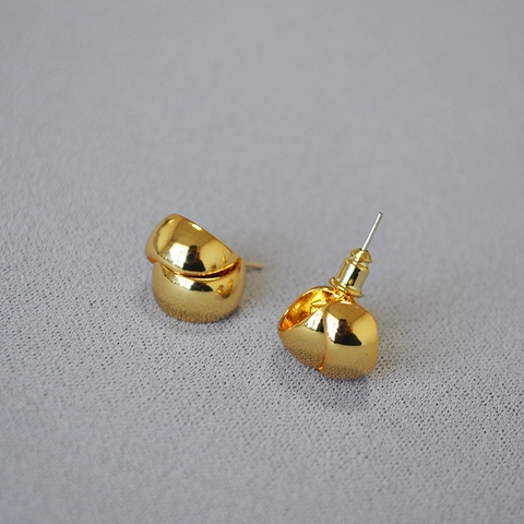 Minimalistische Messing Verflochtene Ohrstecker Mit 925 Sterlingsilber Stift Elegante Gold Silber Plattierte Schmuck Damen