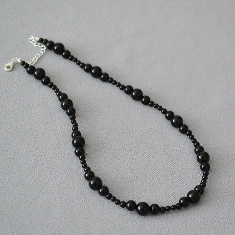 Elegante Collana di Perline Fatta a Mano per Donna Agata Perla Artificiale Design Sfumato Gioielli Vintage Regalo Accessorio