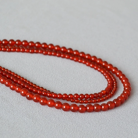 Nuovo Stile Cinese Collana di Perline di Agata Rossa per Donna Elegante Pietra Naturale Catena di Clavicola Gioielli