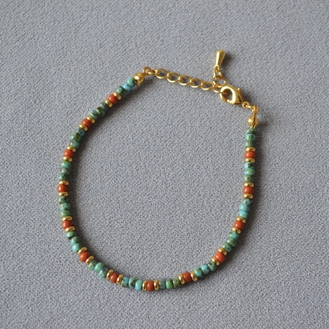 Japanese Retro Artistic Picasso Style Beaded Bracelet For Women Bohemian Handmade Seed Beads Alloy Adjustable Bracelet Jewelry