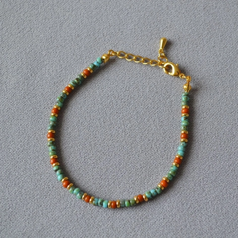 Japanese Retro Artistic Picasso Style Beaded Bracelet For Women Bohemian Handmade Seed Beads Alloy Adjustable Bracelet Jewelry