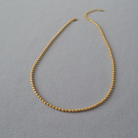 Collana a Catena con Perle in Ottone Placcato Oro Design Italiano Per Donna Catena a Sfera Minimalista Starlight Collana Semplice Gioielli Regolabile
