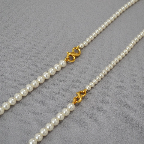 French Elegant Artificial Pearl Necklace Bracelet With Brass Infinity Buckle DIY Mixed Fashion Jewelry Accessory For Women