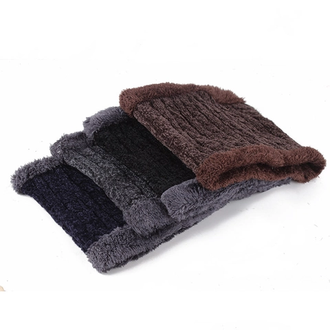 Winter Knit Chenille Neck Warmer For Men Women Thick Plush Lined Thermal Neck Gaiter Soft Cable Knit Outdoor Warm Scarf