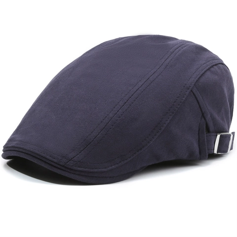 Retro British Style Newsboy Cap Polyester Cotton Herringbone Flat Cap Adjustable Duckbill Cap For Men Women Casual Ivy Beret Hat