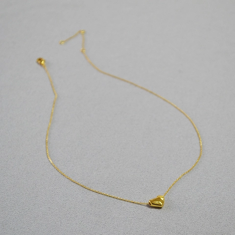 Minimalistische Kupfer 18K Vergoldete Herz Anhänger Halskette Für Damen Elegante Kleine Metall Liebe Halsketten Schmuck Geschenk