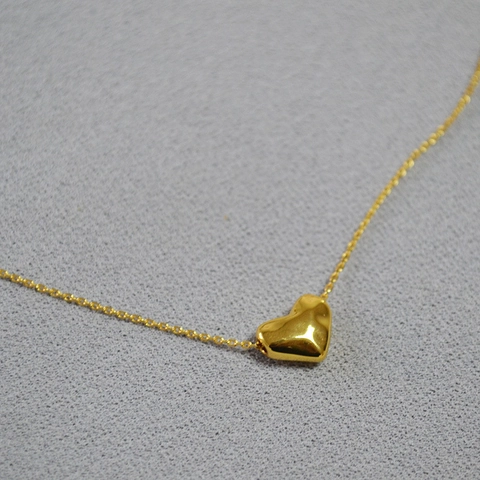 Minimalistische Kupfer 18K Vergoldete Herz Anhänger Halskette Für Damen Elegante Kleine Metall Liebe Halsketten Schmuck Geschenk
