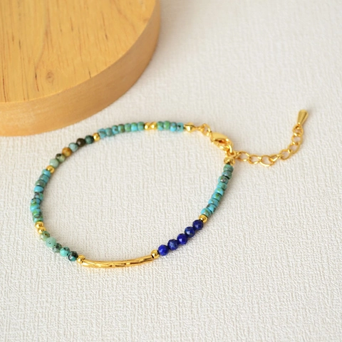 Bohemian Agate Natural Stone Beaded Bracelet For Women Handmade Colorful Jewelry With Sliding Knot Extension Adjustable Gift