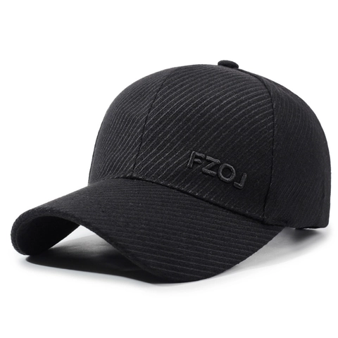 Casquette de Baseball d'Hiver pour Hommes Chaude Épaissie Protège-oreilles Extérieur Décontracté Réglable Lettre Brodée Chapeau de Soleil Coupe-vent