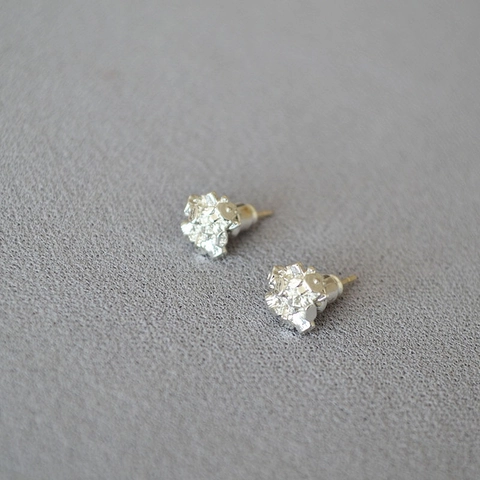 Minimalistisch Unregelmäßig Kristallcluster Ohrstecker Messing 925 Sterlingsilber Ohrstecker-Stift Gold Silber Schmuck Für Damen
