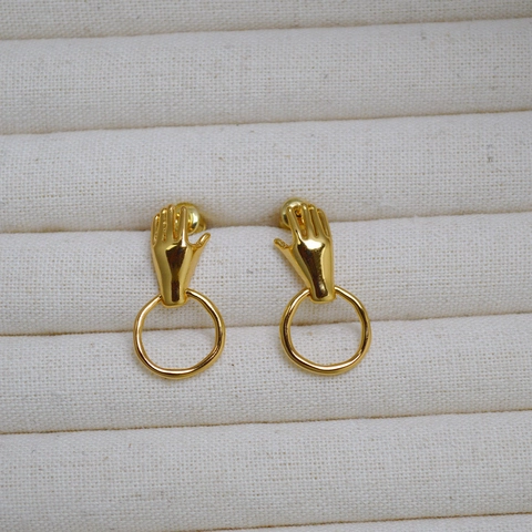 Vintage Brass Gold Plated Earrings Set For Women Minimalist Geometric Heart Flower Artificial Pearl Rhinestone Stud Earrings