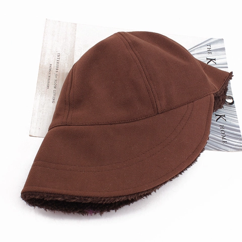 Dames Winter Verdikt Fleece Gevoerd Lamswol Vissershoed Verstelbaar Effen Kleur Warm Voor Buiten Dagelijks Gebruik