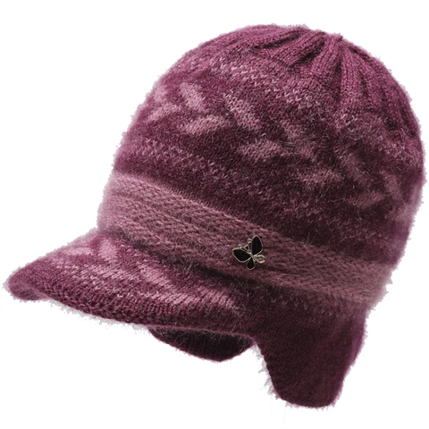 Warme Wintergebreide Muts Voor Dames Met Oorkleppen En Fleecevoering Jacquardpatronen Ideaal Voor Oudere Moeders Buitenshuis