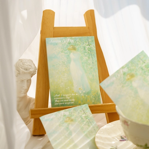 Blocco Note Artistico in Stile Pittura a Olio Impressionista Per Journaling Carta Decorativa Vintage Paesaggio Fiori Cancelleria